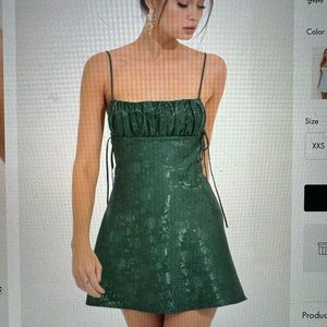 Floral A-Line Dress in Green
